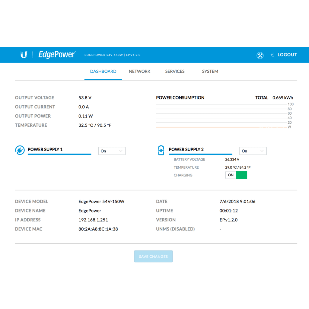 Imagen 7 de UISP EP-54V-150W UBIQUITI 1U-Rack Fuente Poder 54VDC 150W/300W 1-100-LAN EdgePower
