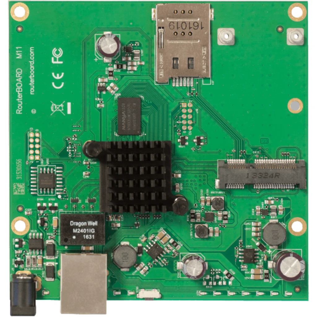 Imagen 3 de MIKROTIK 1-MiniPCIe 1-1000 SIMCard 2x800MHz 256mb L4 105x110mm 10-30V