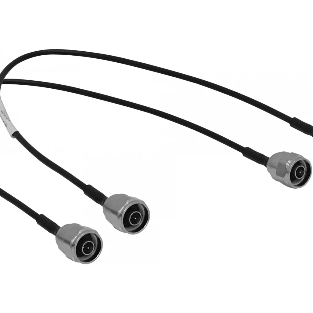 Imagen 1 de 50cm N-Macho N-Macho SM141 2-Cables Coaxiales Negros Rigidos 0,5mt