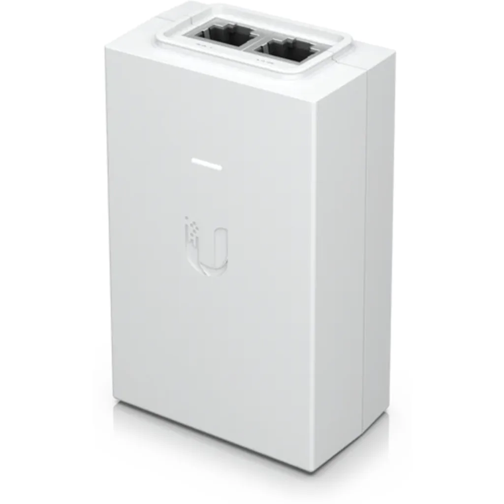 Imagen 1 de Inyector PoE UBIQUITI POE-24-30W-G-WH Gigabit 24VDC 30W con protección ESD