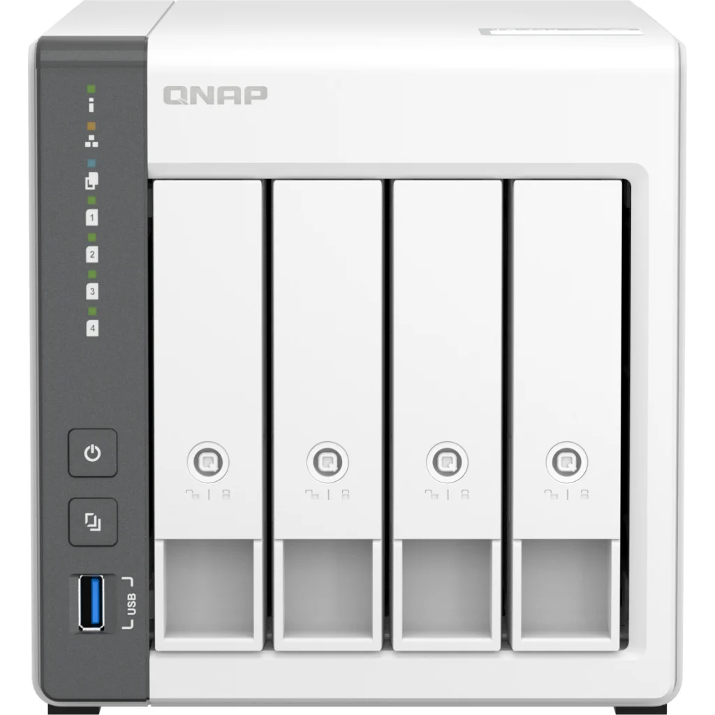 NAS QNAP TS-433-4G-US, 4 Bahias Quad-Core RAM 4GB 4*SATA 6Gb/s