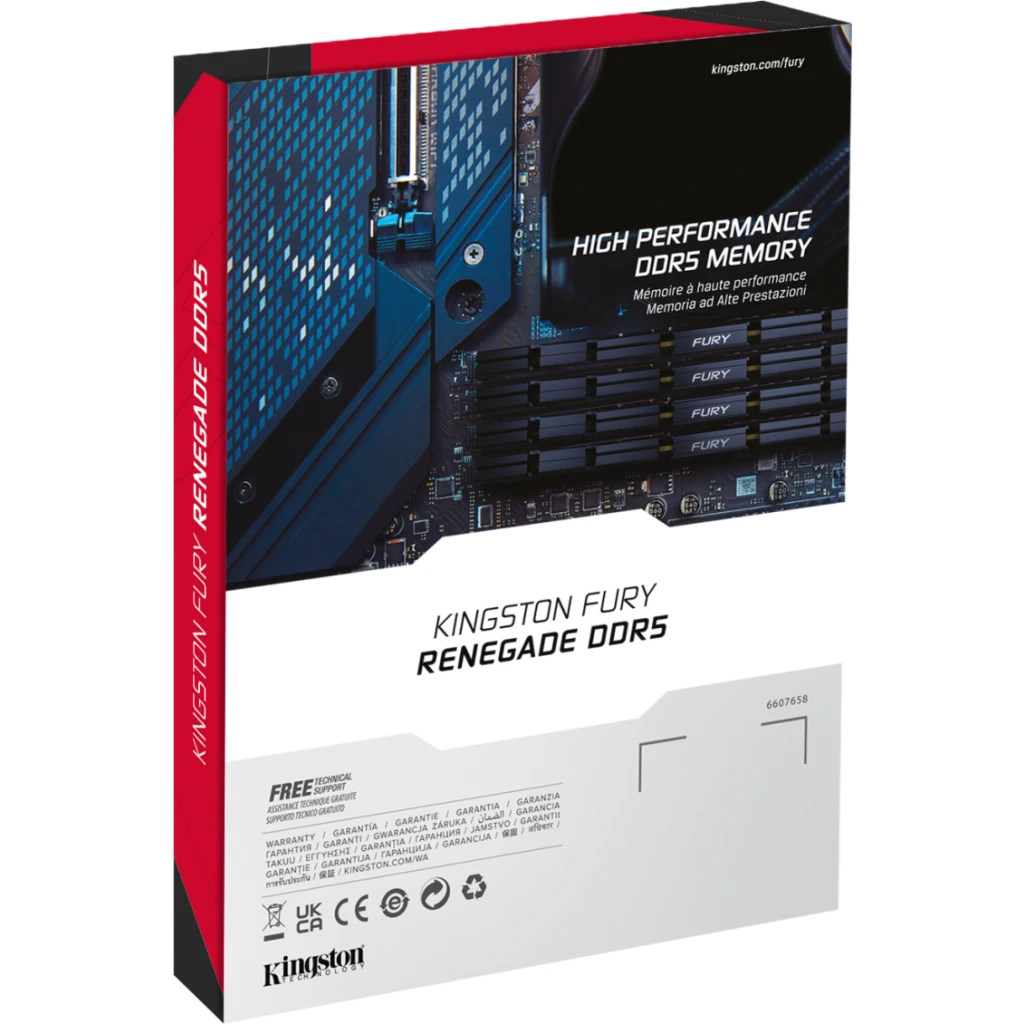 Imagen 7 de Memoria RAM 48GB DDR5 6000MHz DIMM CL32 Non-ECC 1.35v 288p - KingstonFuryRenegad