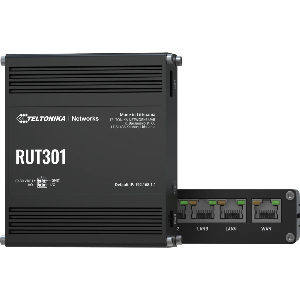 Router Industrial Teltonika RUT301, 5x RJ45 100Mb/s USB2.0 IP30 