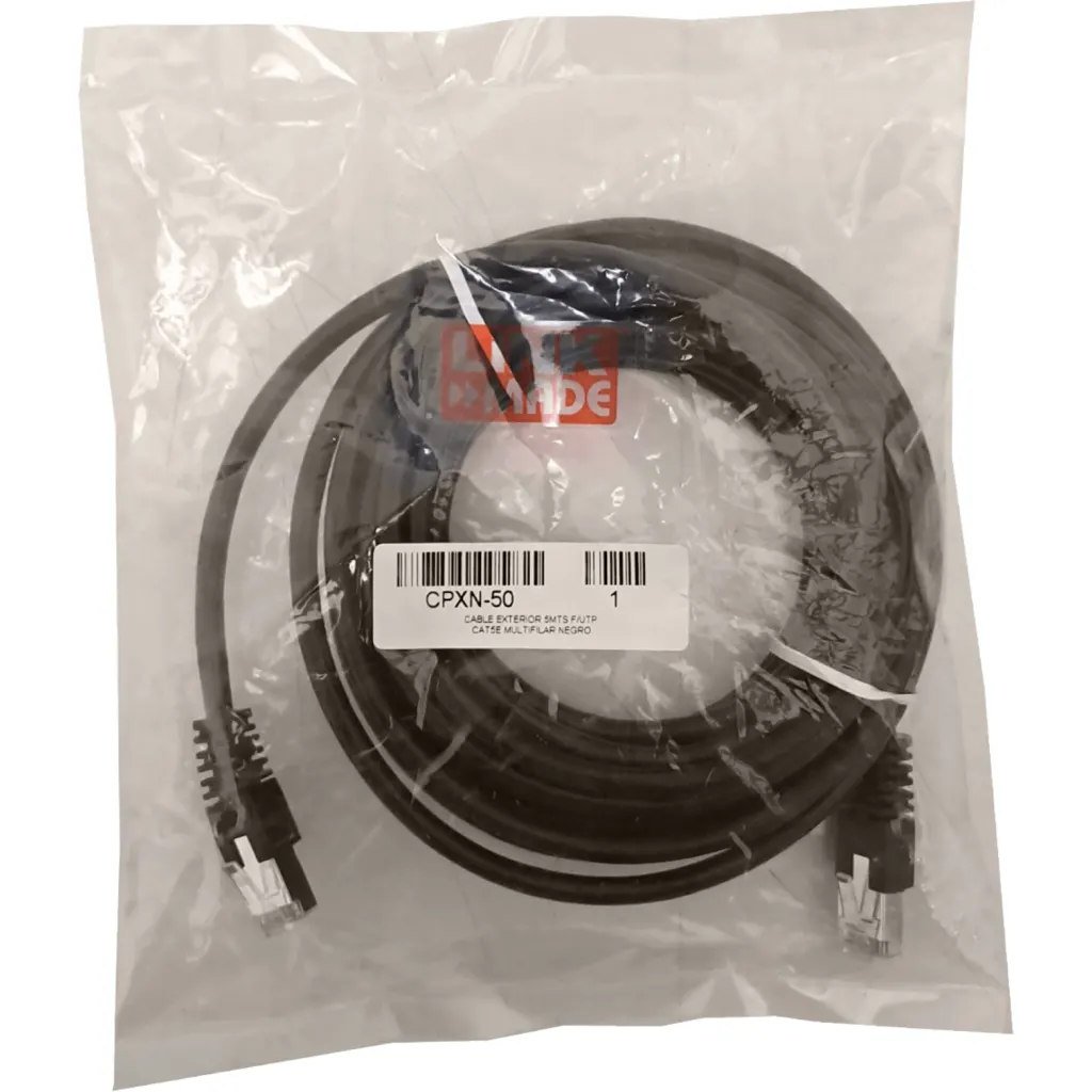 LINKMADE EXT 5MT MULTIF SF/UTP NEGRO CAT5E Cable Exterior