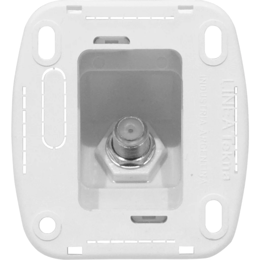 Imagen 1 de KALOP Roseta Blanco Toma Catv Pin Fino F-F Coaxial F-H F-H KS39655