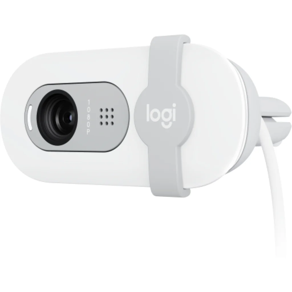 Imagen 3 de Cámara Web Logitech Brio 100, FHD1920*1080 30pps 2MP c/Mic USB tipo-A Blanco