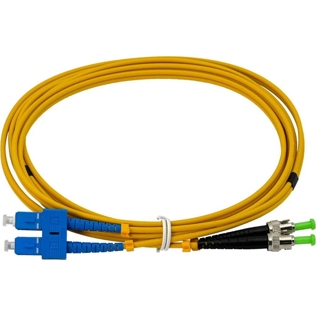 Imagen 1 de 3mt SC/UPC-ST/APC MonoModo SM Duplex Jumper Cable Fibra 3.0mm 9/125um