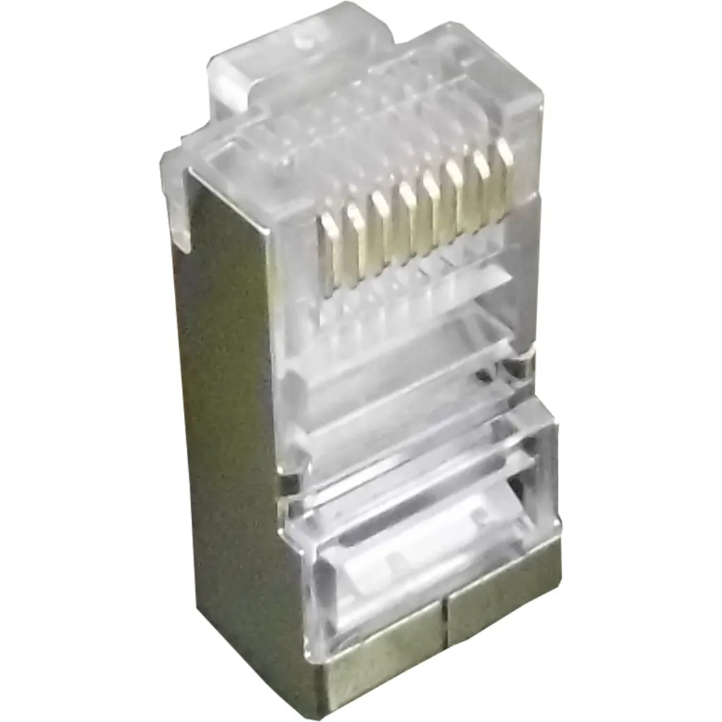 Conector RJ-45 metalico p/Multifilar Cat5e FTP STP 10 unidades Linkmade