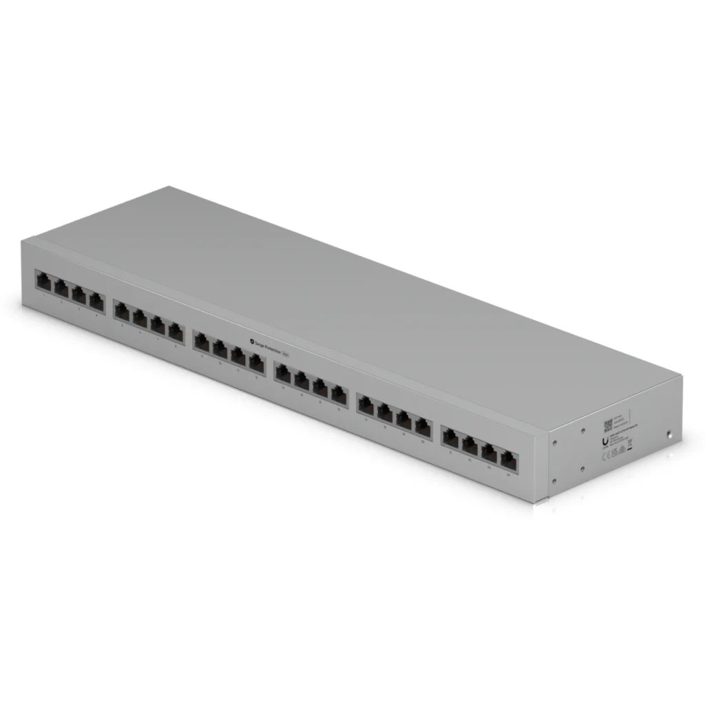 Imagen 4 de UBIQUITI 24-RJ45 Panel Protector Sobretension 20kA 10Gbps PoE++