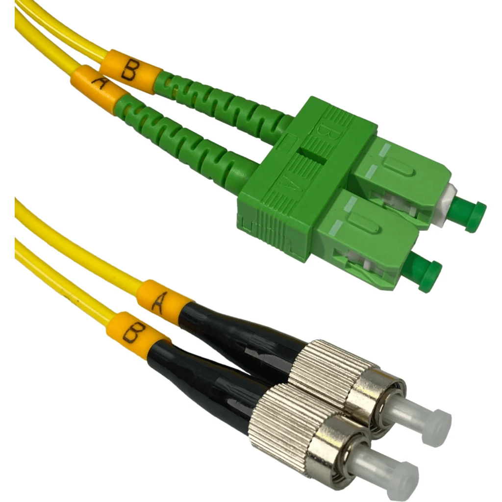 Imagen 2 de 5mt SC/APC-FC/UPC MonoModo SM Duplex Jumper Cable Fibra 9/125um 3mm