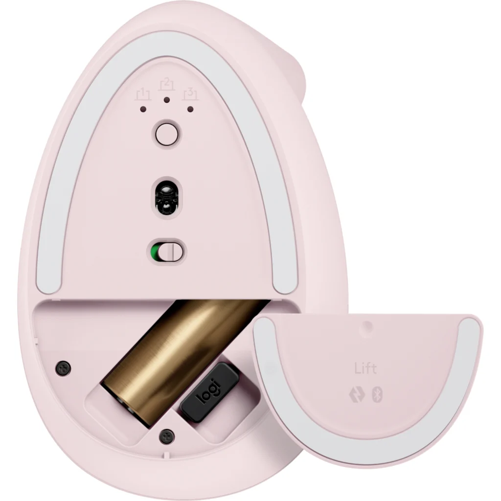 Imagen 4 de Mouse Ergonónico Inalámbrico Logitech Lift Vertical 4000DPI 6 BT Rosado