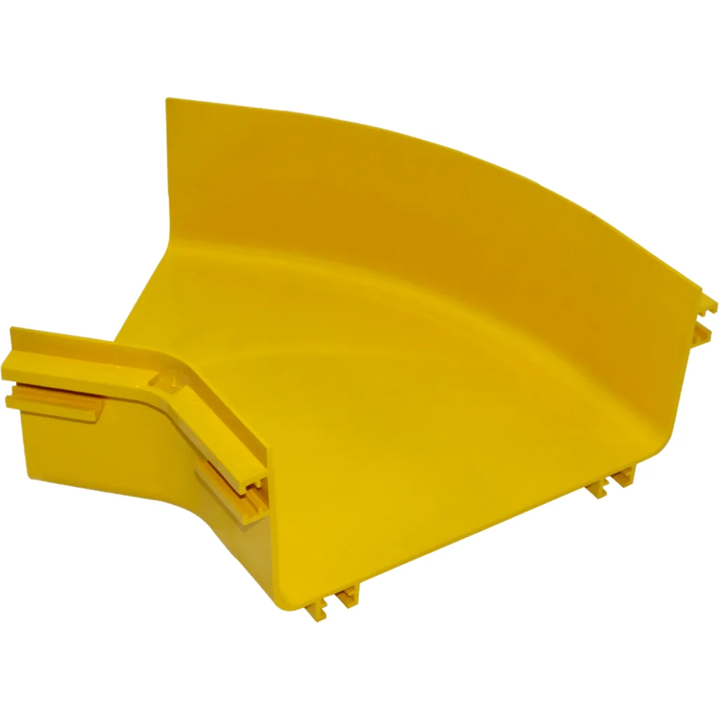 240x100mm Angulo 45o Plano Amarilla PC+ABS LSZH Macho