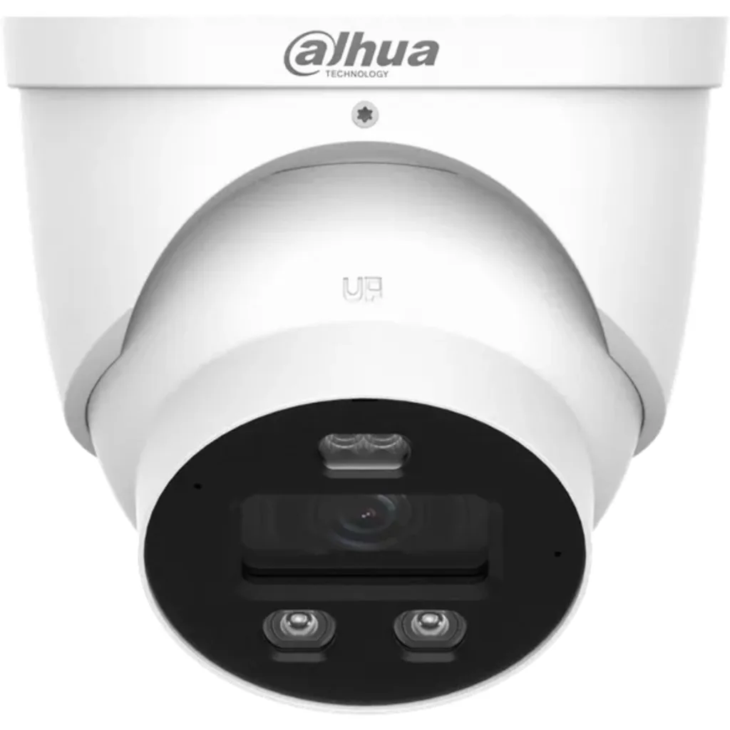 DH-IPC-HDW3449H-AS-PV-0280B-PRO. camara IP Dahua tipo Eyeball de 4MP lente fijo de 2.8mm con tecnologia doble iluminacion y disuasion activa