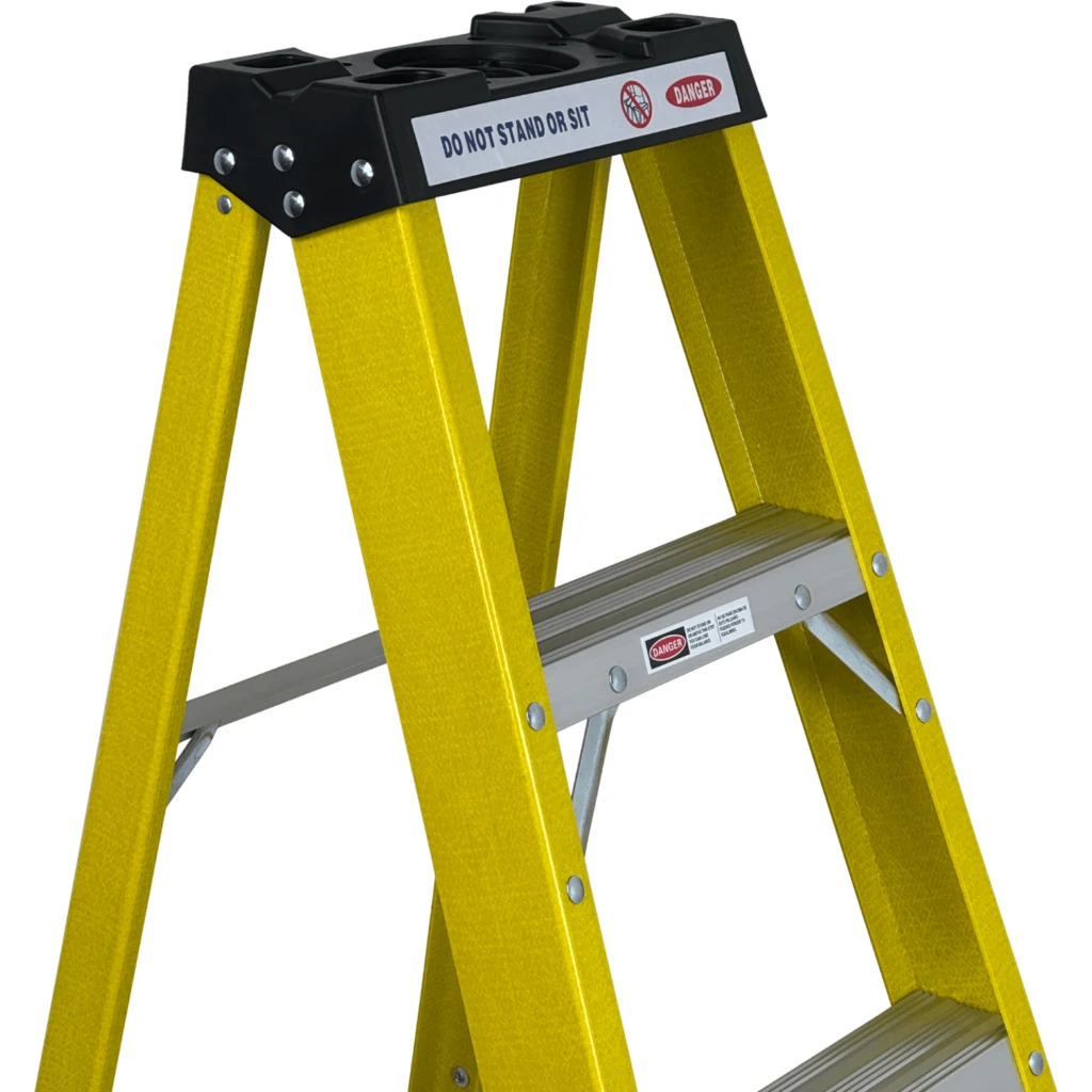 Imagen 1 de 1,7mt 140kg Tijera Fibra de Vidrio 6-Peldano Escalera 1.73mt Escala