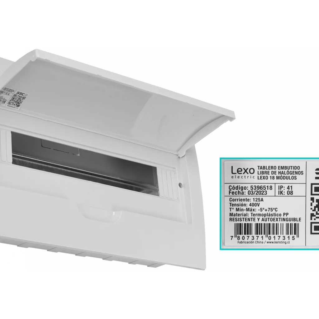 Imagen 2 de LEXO Tablero Embutido LSZH 18 Modulos Riel Din IP41 IK08 5396518