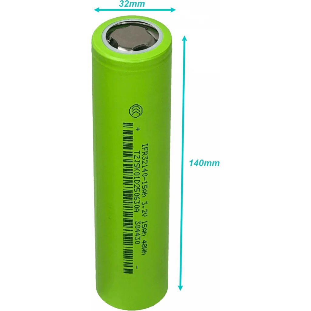 Imagen 1 de 32x140mm 1-Pila Litio 3,2V 15Ah Li-ion Recargable Bateria 48WH