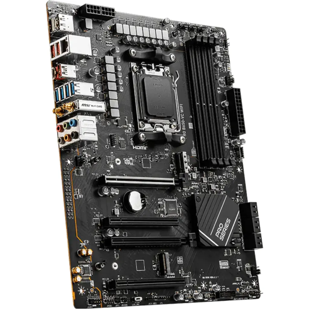 Imagen 2 de Tarjeta Madre MSI PRO B650M-VC AM5 4*DDR5  HDMI DP WIFI 6E ATX BULK (SIN CAJA)