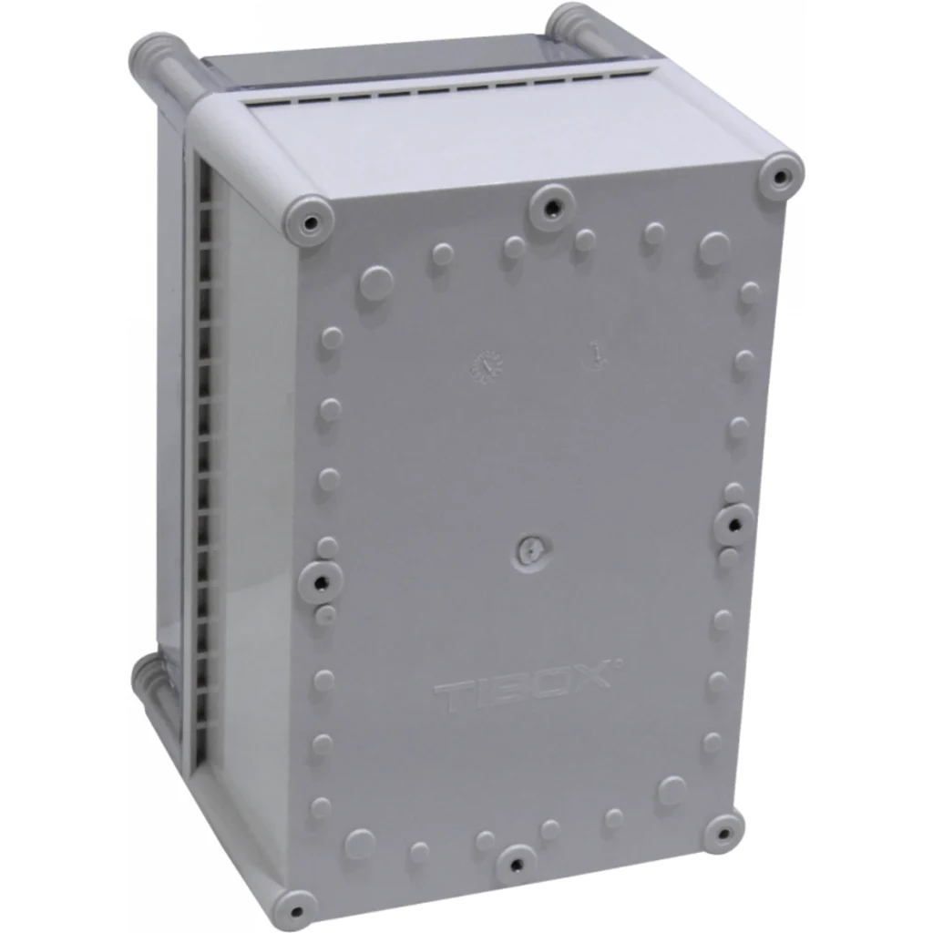 Imagen 3 de TIBOX 280x190x180mm Caja ABS IP66 Tapa-Transparente c/Placa-Aluminio