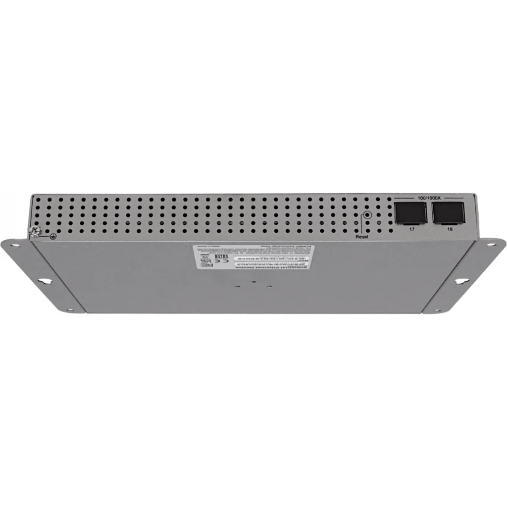 Imagen 2 de PLANET 16-1000-PoE+ 2-SFP 240W Switch Indust Admin Riel-DIN 48/54VDC