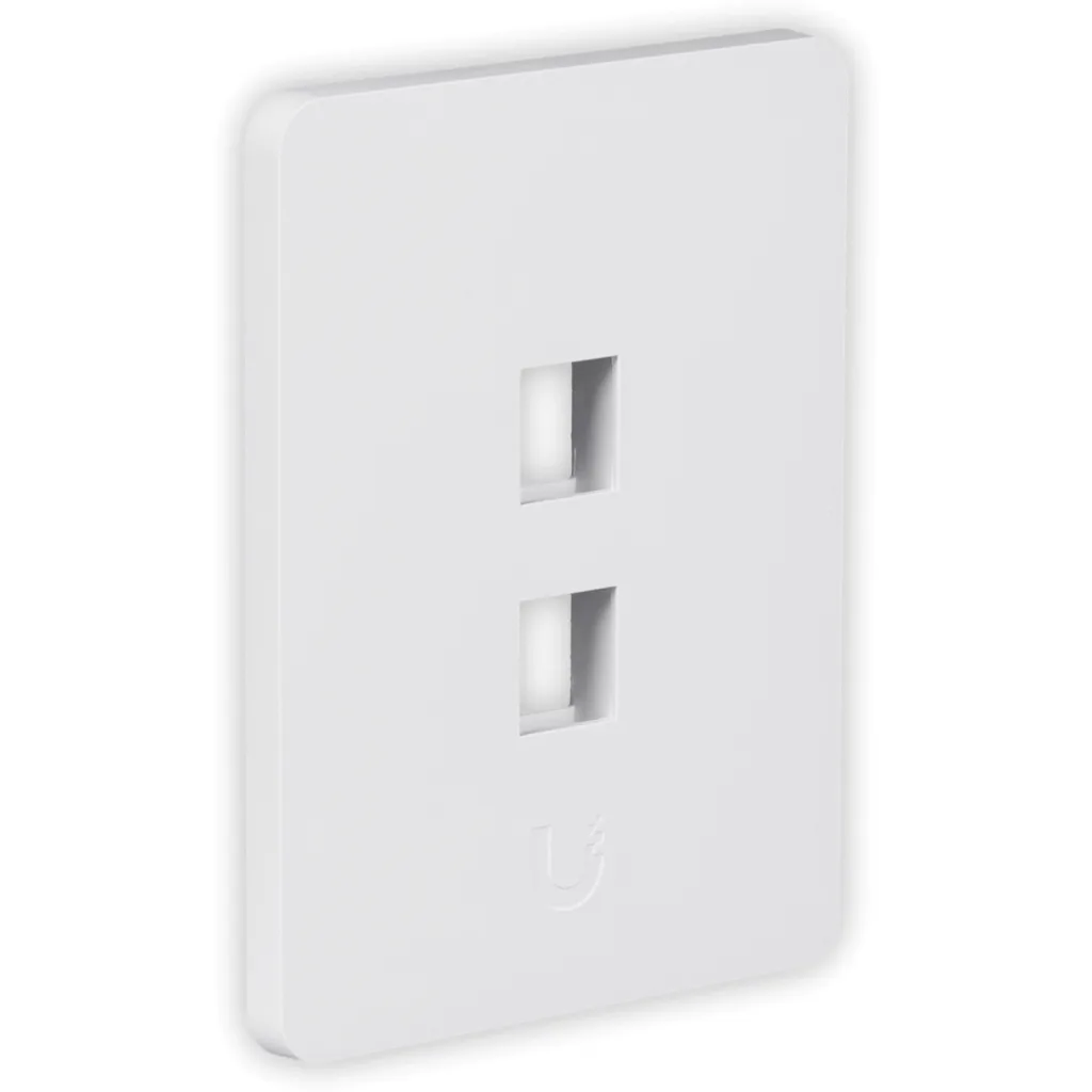 Imagen 1 de UI 1-unidad Blanco 2-Keystone Vertical Faceplate Pintable 118x88mm