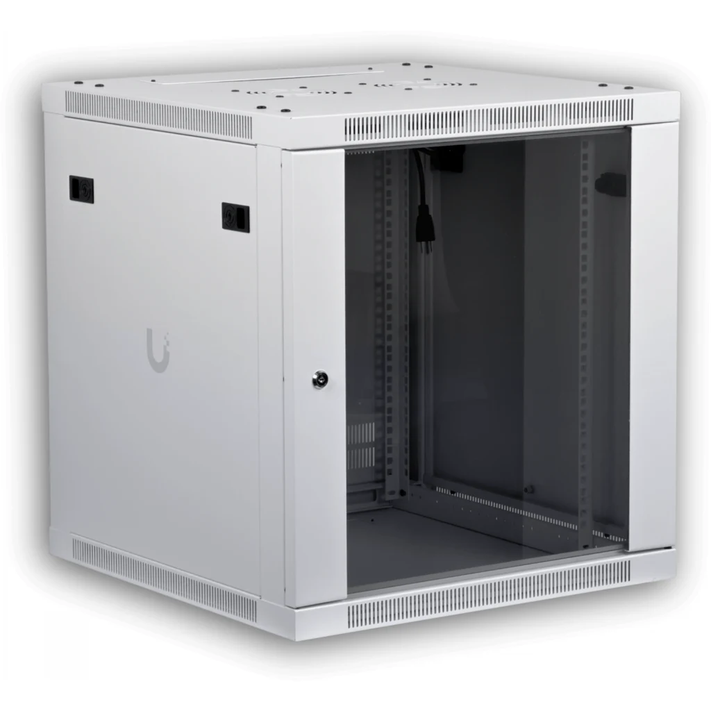 Imagen 6 de UBIQUITI Blanco 12U 60cm-Fondo Puerta-Vidrio Gabinete Rack Pared Muro
