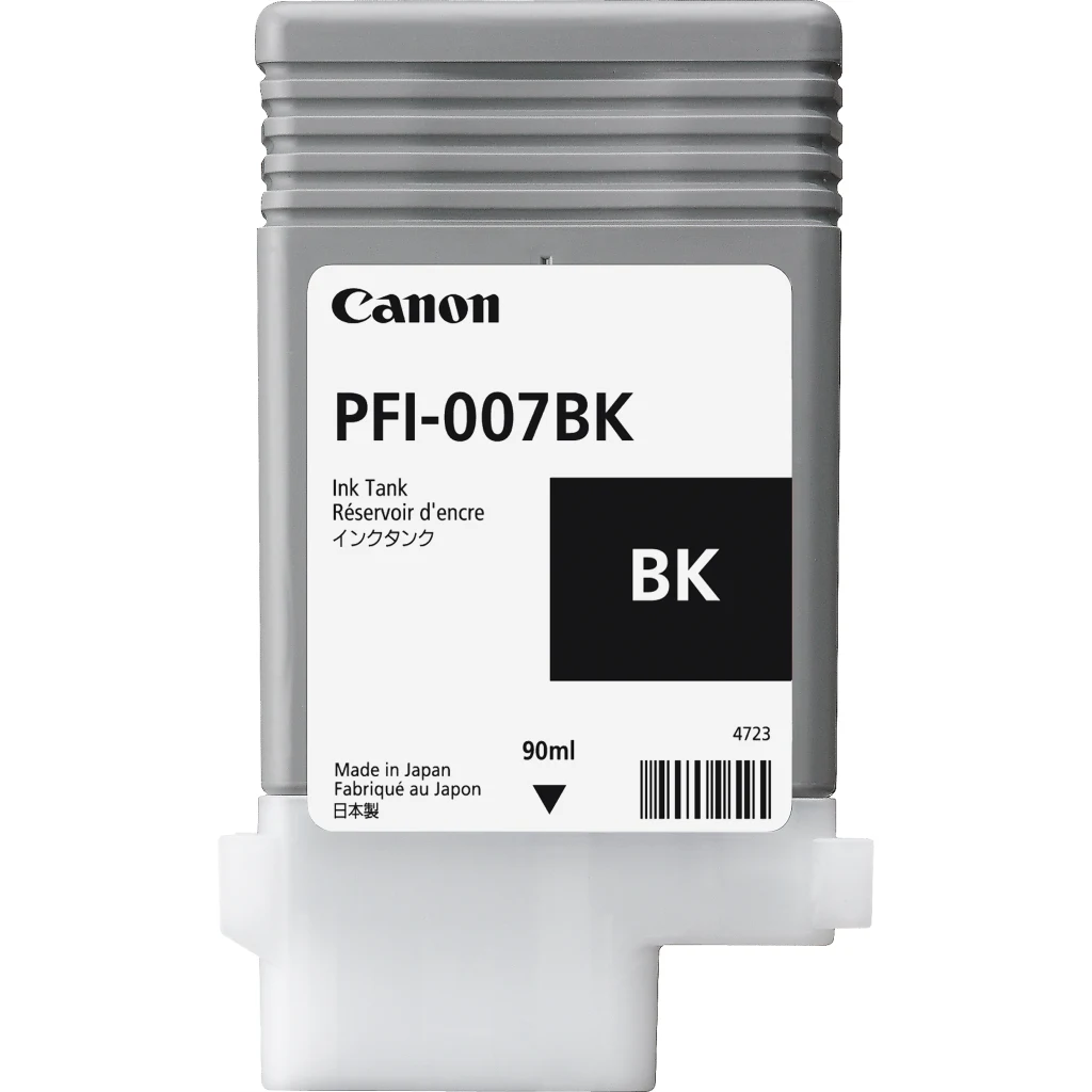 Cartridge Canon PFI 007 Negro Comp. imagePROGRAF iPF670, 90 ml