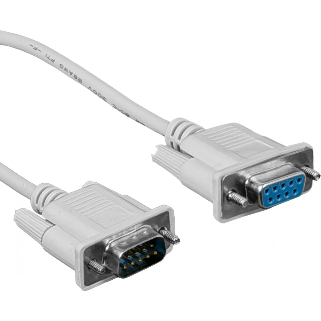 Imagen 2 de Straight 1,5mt DB9-Hembra-Macho 150cm Cable Directo Serial RS232 DE-09
