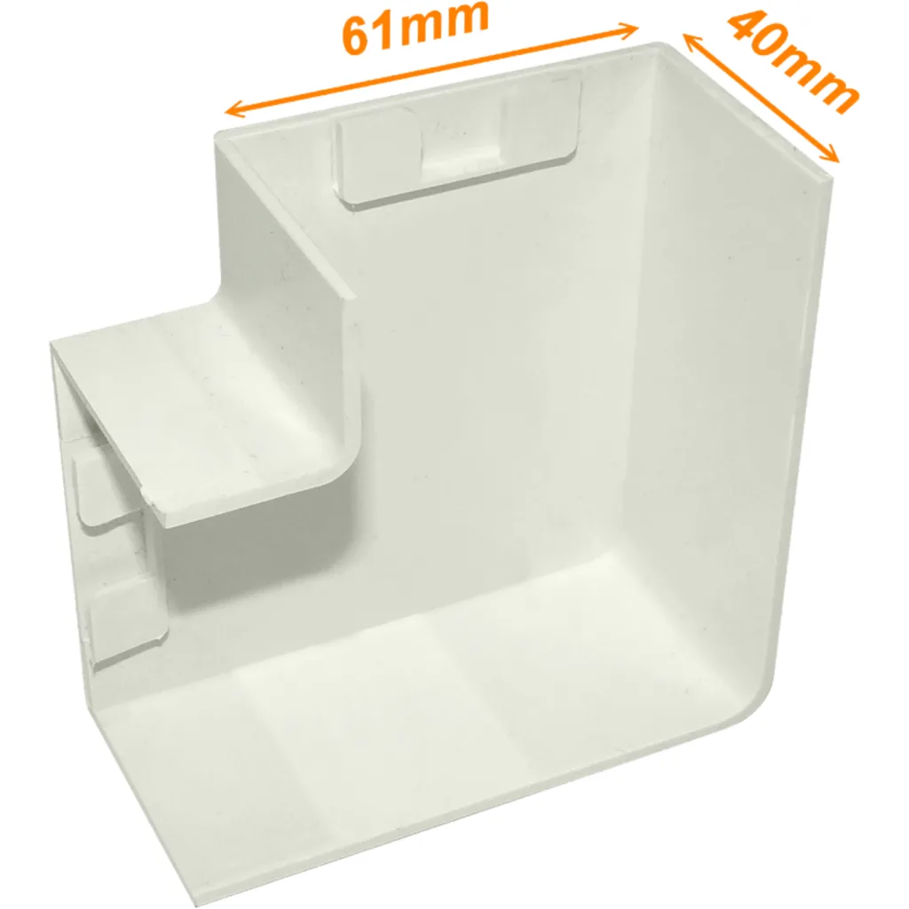 Imagen 1 de LINKCHIP 60x40mm Angulo Plano Blanco CCA-6040-AP. para Canaleta QN6W.