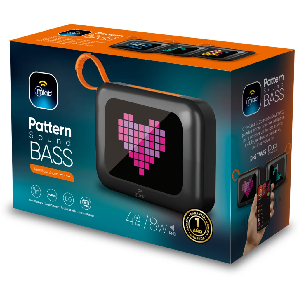 Imagen 1 de MLAB PARLANTE PATTERN SHOW SOUND BASS BLACK