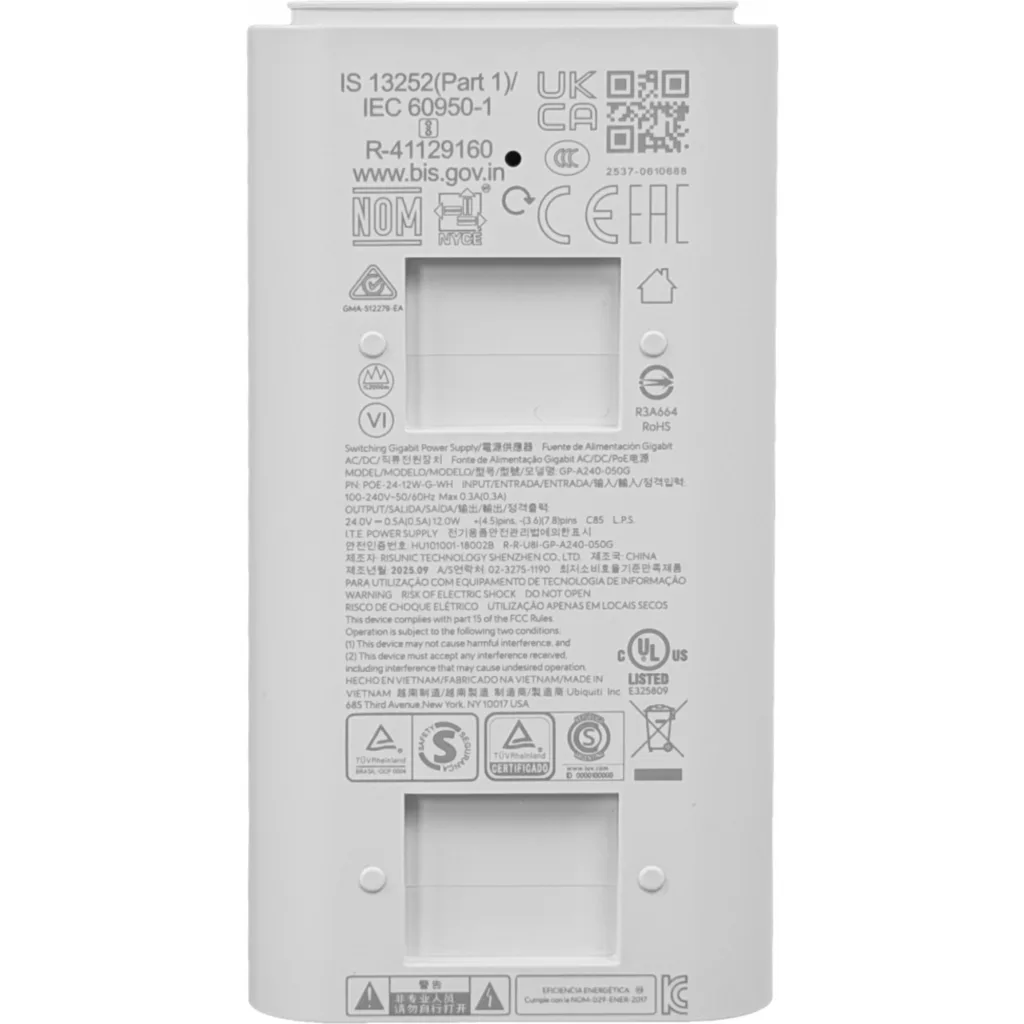 Imagen 2 de UI 2,5Gbps 24VDC 12W inyector PoE req-cable-C5 UACC-ADAPTER-POE-24-12W