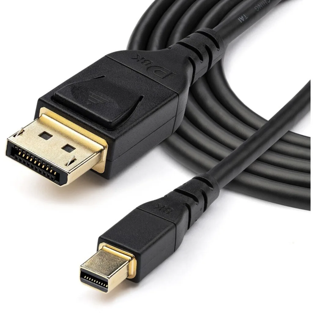 Imagen 3 de Cable Adaptador Mini DisplayPort a DisplayPort v1.4 M/M UHD 8K 60Hz HDR HBR3 2mt