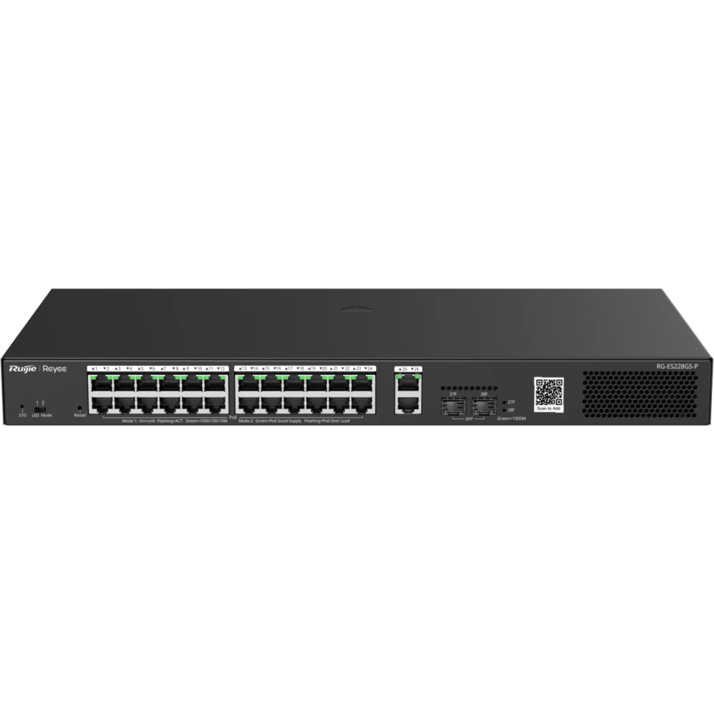 RG-ES228GS-P Switch PoE administrable de 28 puertos