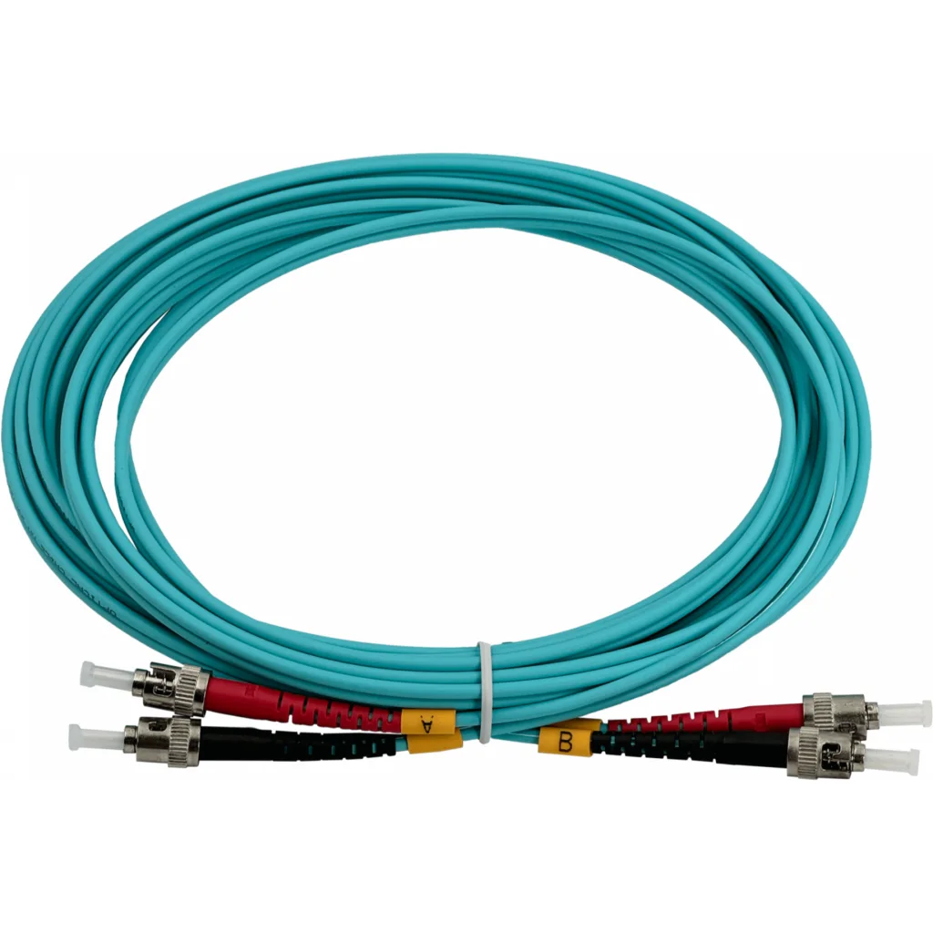 Imagen 1 de 5mt ST-ST OM3 Multimodo MM Duplex Jumper Fibra 3.0mm 50/125um LSZH 