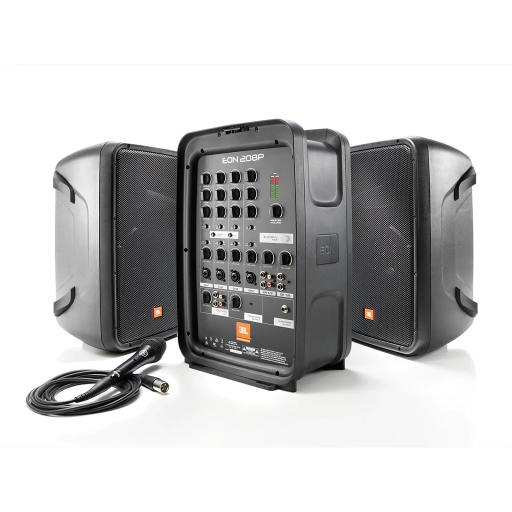 JBL Pro EON208P: Altavoz Portátil 8" con Mezclador 8 Canales y Bluetooth