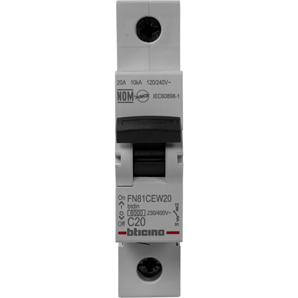 Imagen 2 de Unipolar 20A 10kA 230/400V Interruptor Automatico Termomagnetico C20