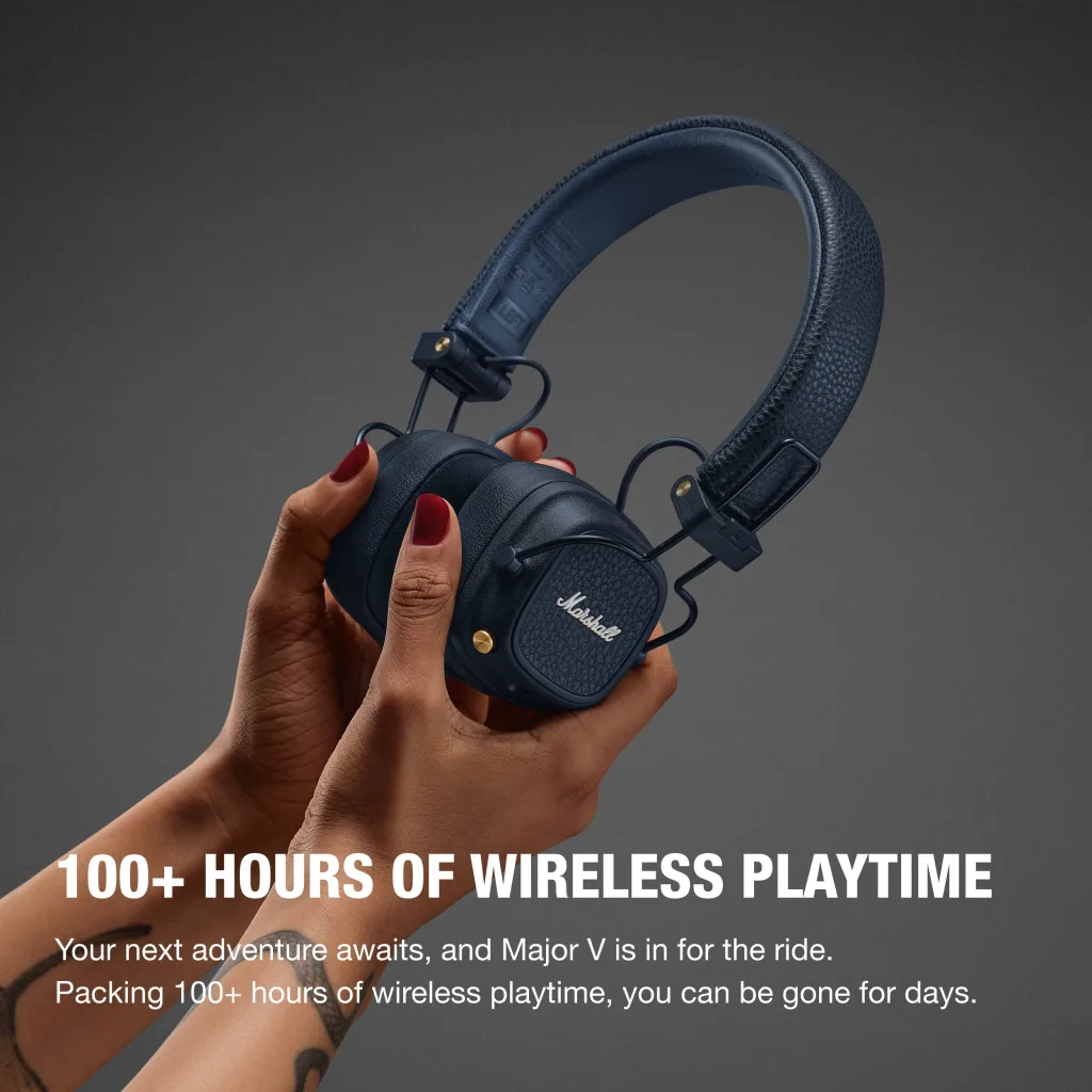 Imagen 10 de Audifono On Ear Wireless Major V Marshall azul medianoche