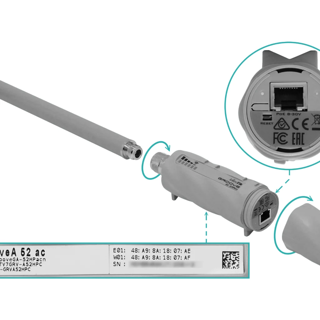 Imagen 4 de MIKROTIK L4 2,4/5GHz-AC 1-N-M 1-100 inc24V Ext 1x1 inc-Antena6dBi/8dBi