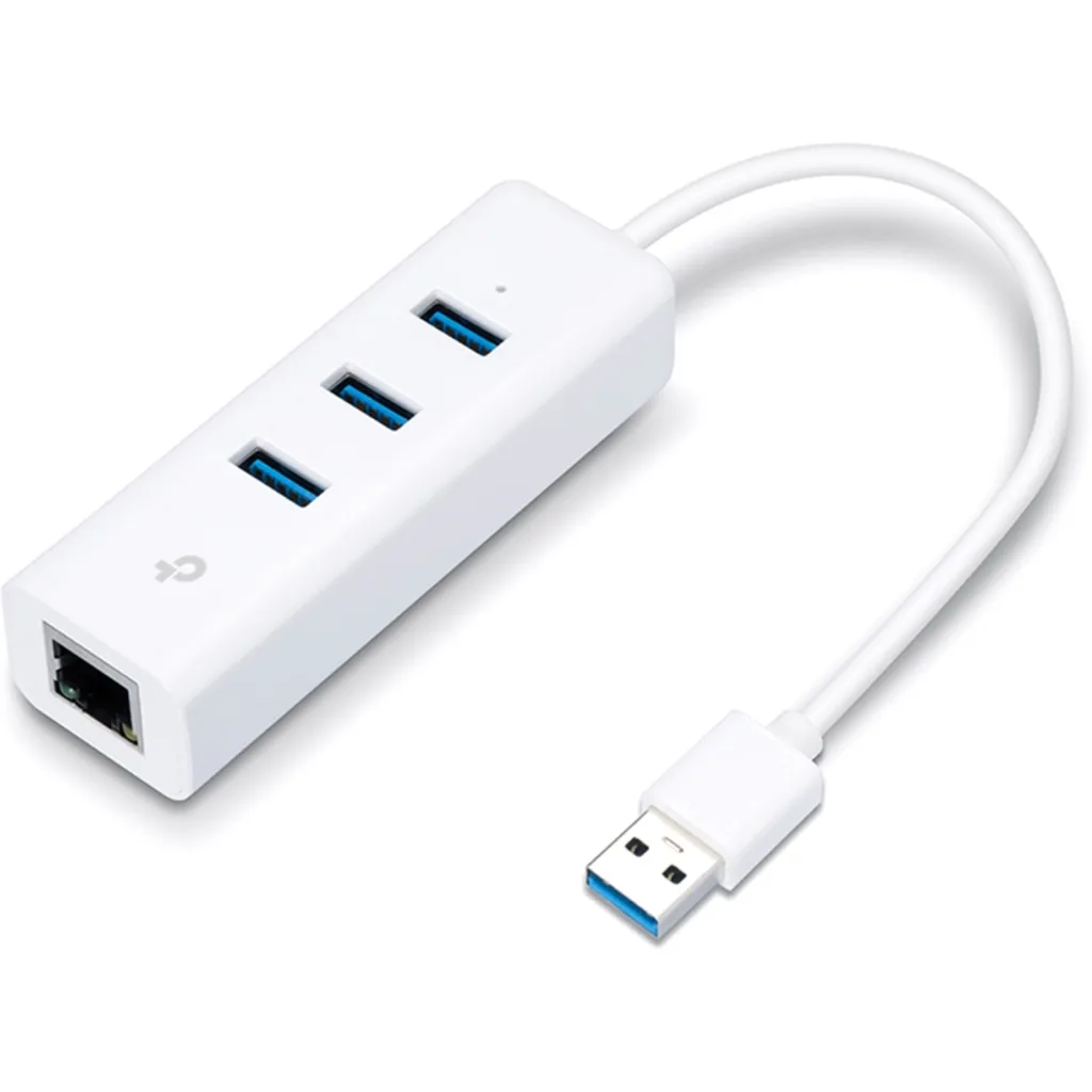 Imagen 1 de Adaptador TP-Link UE330 USB 3.0 a Ethernet 10/100/1000 3 Ptos USB-A 3.0 1 Eth.