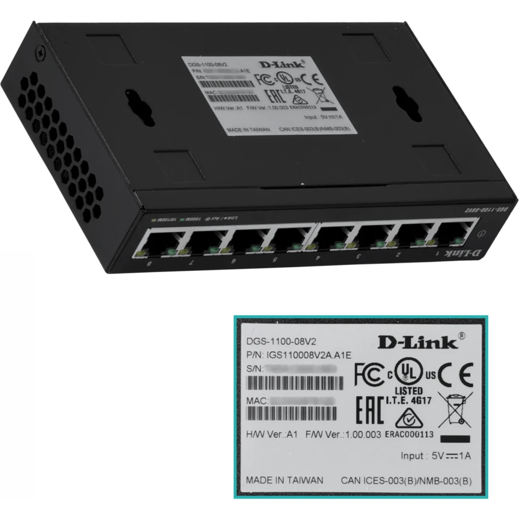 Imagen 3 de Switch D-Link DGS-1100-08, 8 Puertos Gigabit LAN RJ-48 1000Mbps Smart Managed 