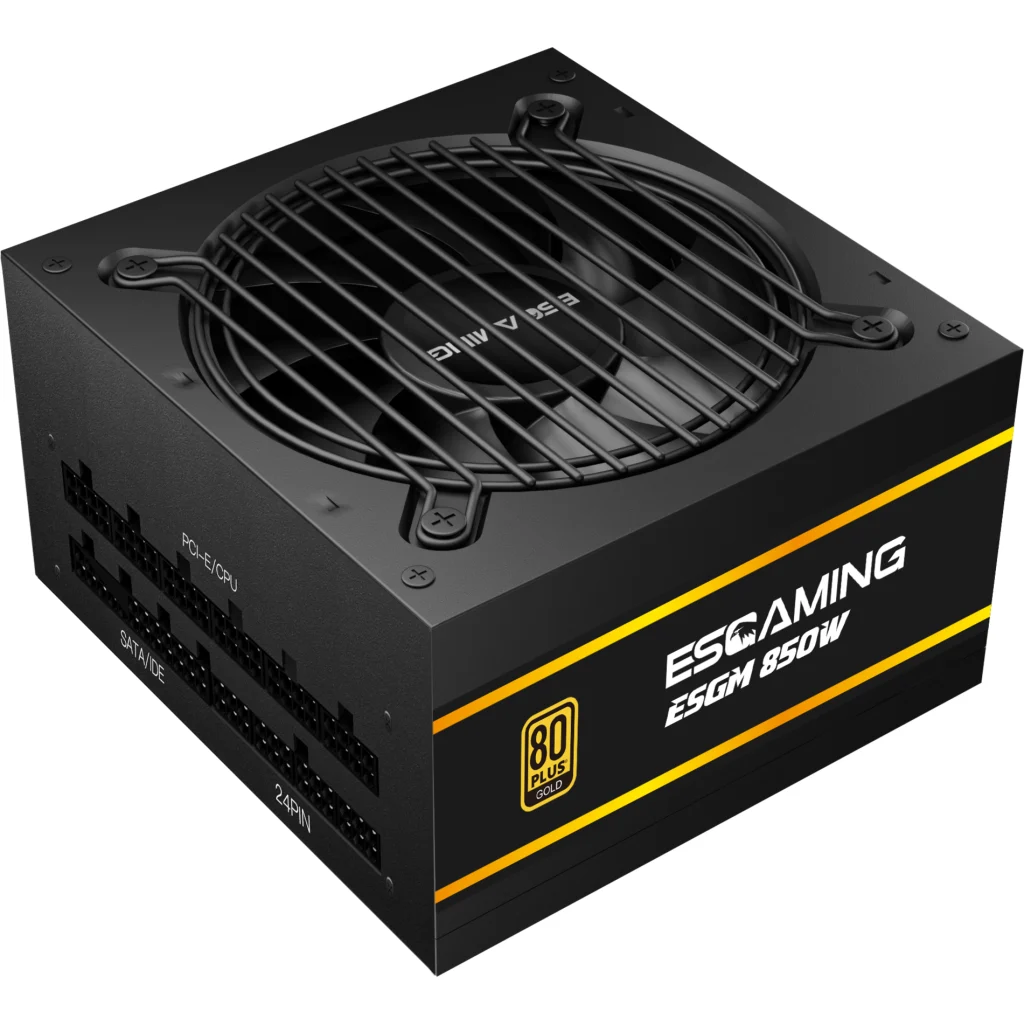 Imagen 1 de Fuente de Poder EsGaming  850W, 80 Plus Gold, Full Modular ATX Color Negro