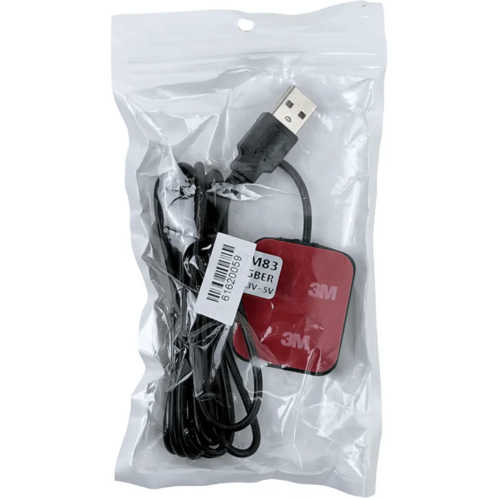 Antena USB2.0 GPS 1575MHz L1 GZSS SBAS Cable 200mm Base-Adhesivas 2mt