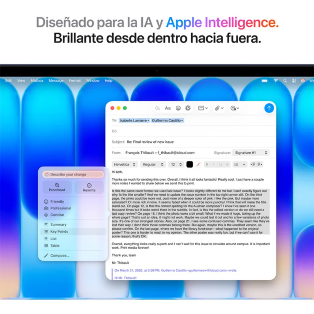 Imagen 9 de MacBook Neo 13/ A18 6C/ GPU 5C/ 8 RAM/ 512GB touch ID índigo