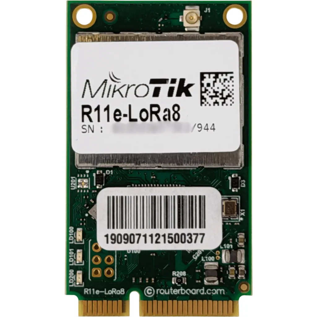 Imagen 1 de MIKROTIK 863-870MHz LoRaWAN LBT Semtech-SX1301 1-u.FL 20dBm miniPCIe