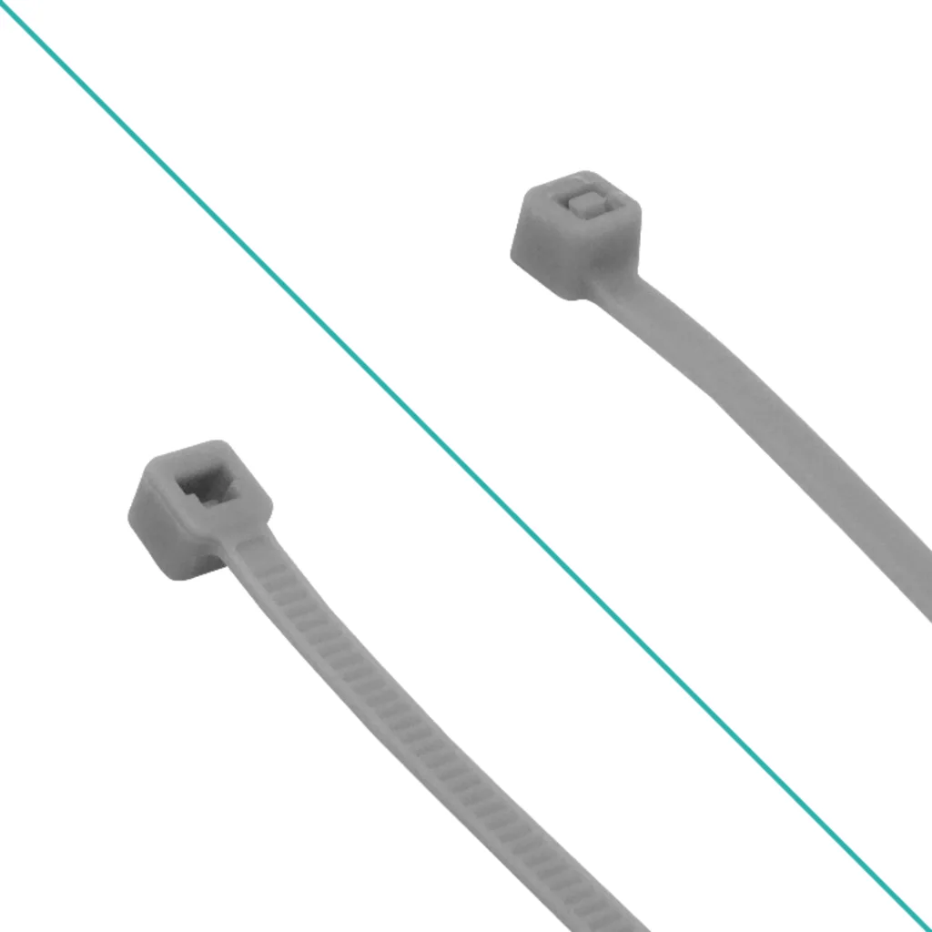 Imagen 1 de 50-un 200x3,5mm Gris Amarra Plastica Nylon 3.5x200mm