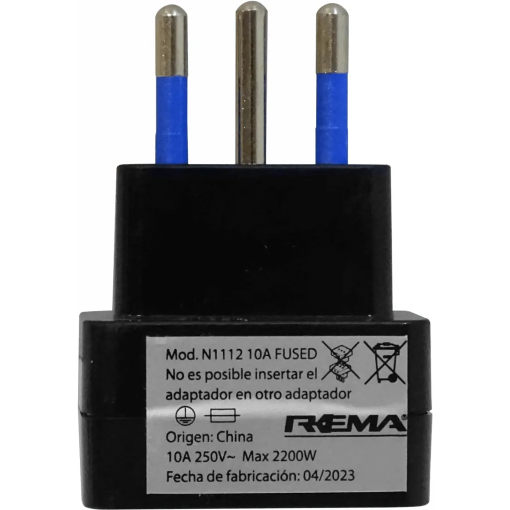 Imagen 1 de REMA Negro Chile16A-Hembra Chile10A-Macho Adaptador Poder Nacional