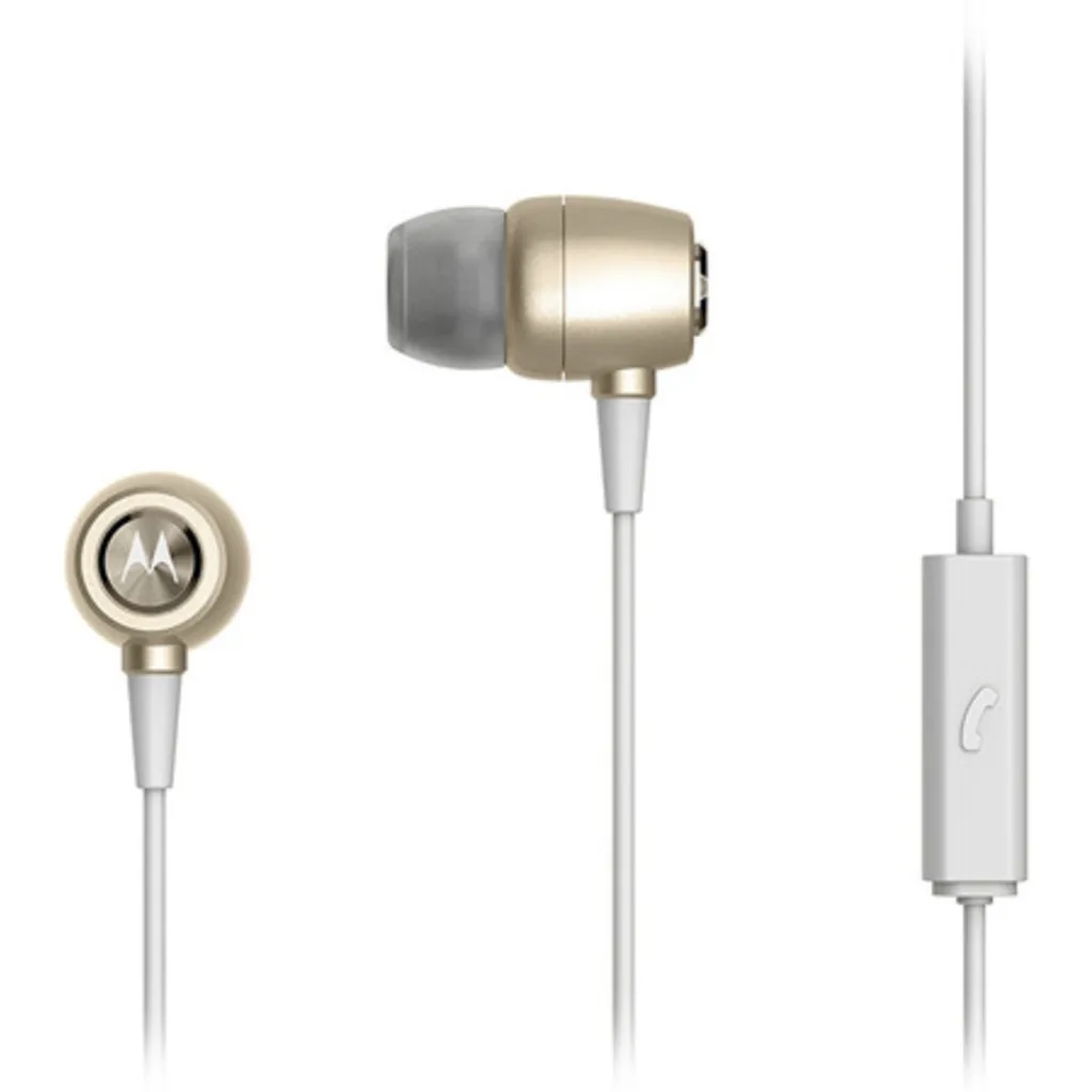 SH009 GD AUDIFONO MOTOROLA EARBUDS M. LIBRES METAL DORADO
