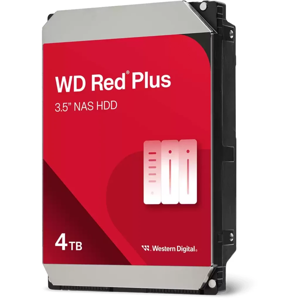 Disco Duro Western Digital Red Plus 4TB 3.5" 5400RPM SATAIII 128MB p/NAS