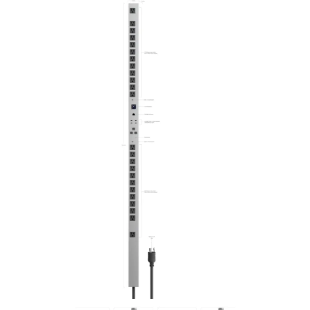 Imagen 1 de UniFi PDU-HD-120VAC PDU Vertical 24-Puertos Americanos 4-USB-C 4-LAN 125VAC