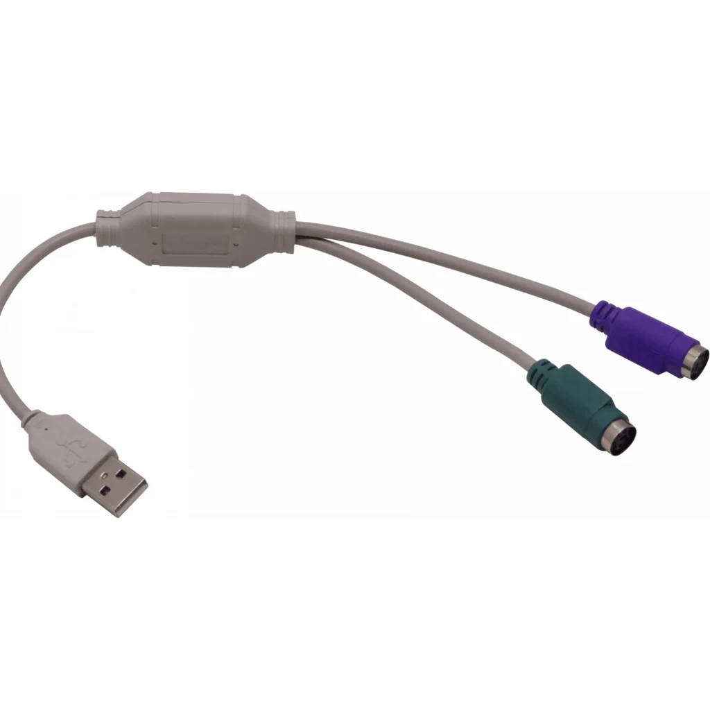 Adaptador USB-A-M a 2-PS2-H Teclado/Mouse USB-PS/2