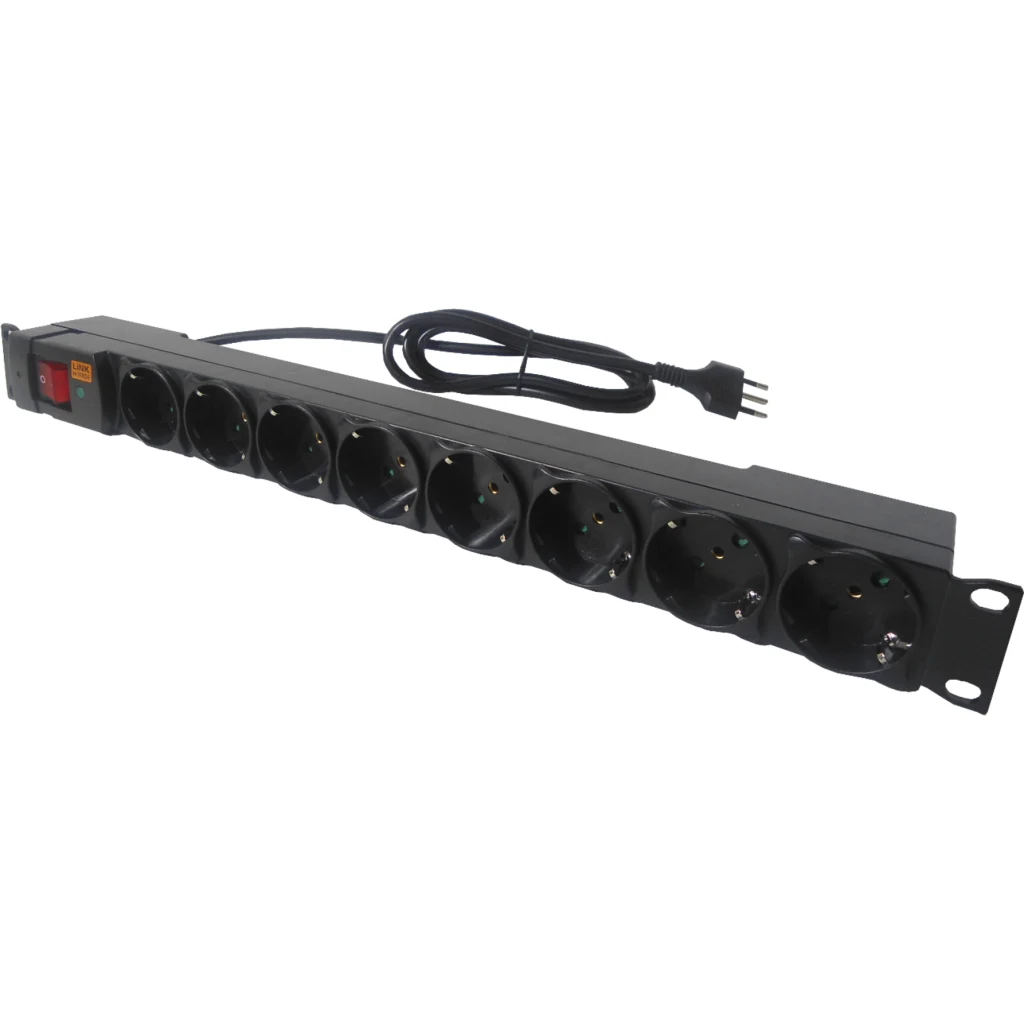 Imagen 1 de PDU LinkMade RG8CH, 8 enchufes Rack Inerruptor Piloto